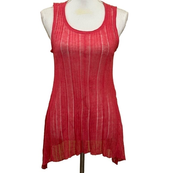 Eileen Fisher linen/silk lightweight sweater set, coral, extra small, classic - Picture 4 of 8